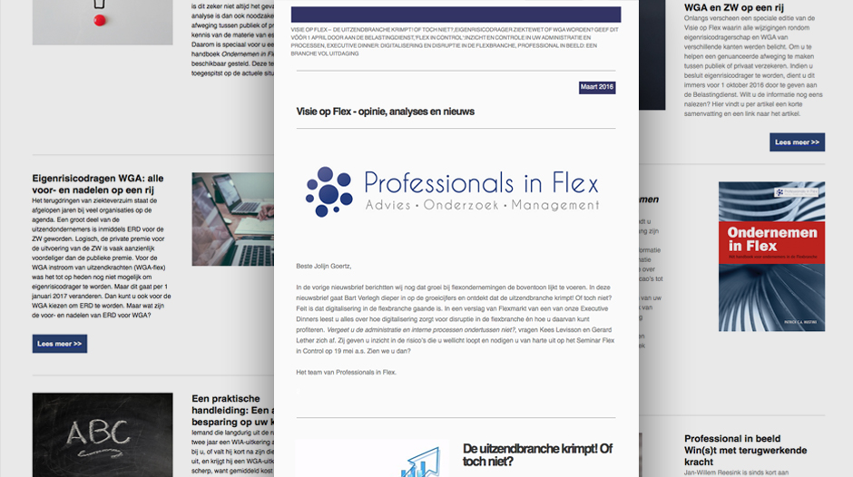 Professionals in Flex - uitvoering communicatie